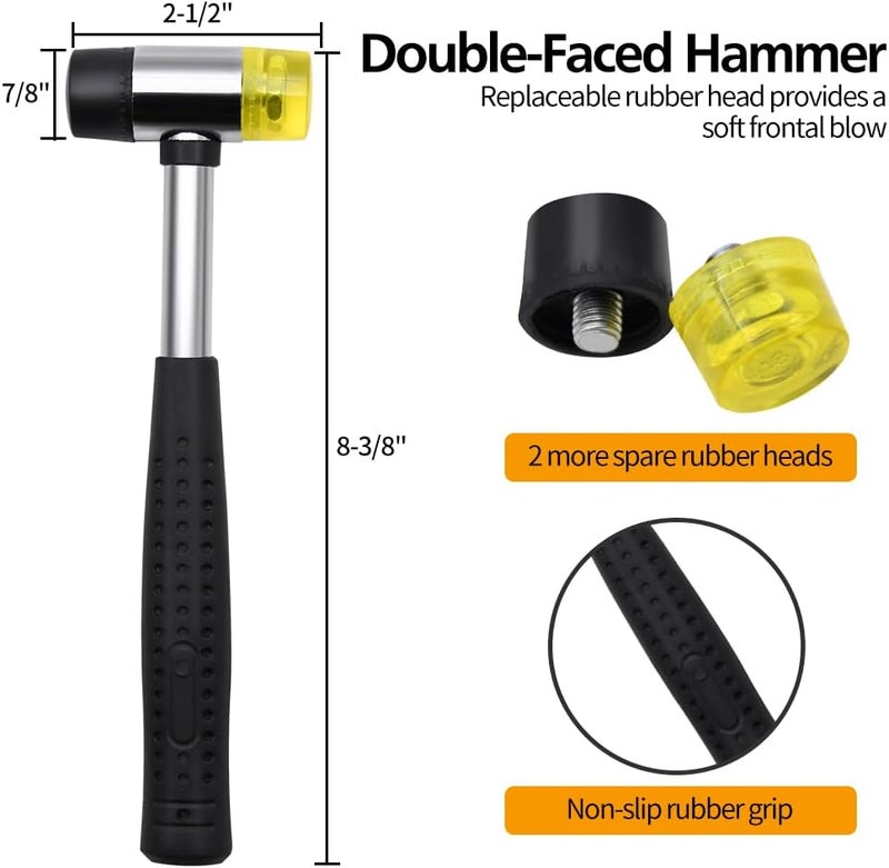 LFSEMINI Pin Punch Set, 14pcs Removing Repair Tools, including Universal Block, Pin Punches and Hammer - Image 5